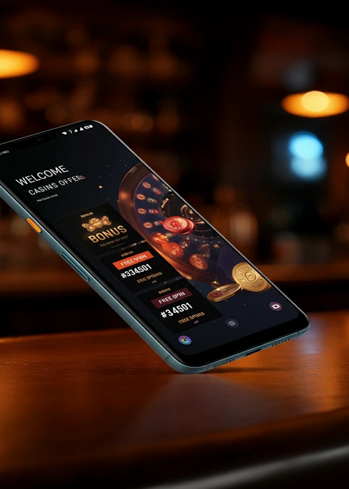 Overzicht van het uitgebreide bonusaanbod en promoties van Spinsino Casino, gepresenteerd op een stijlvolle interface met bonussymbolen en munten.